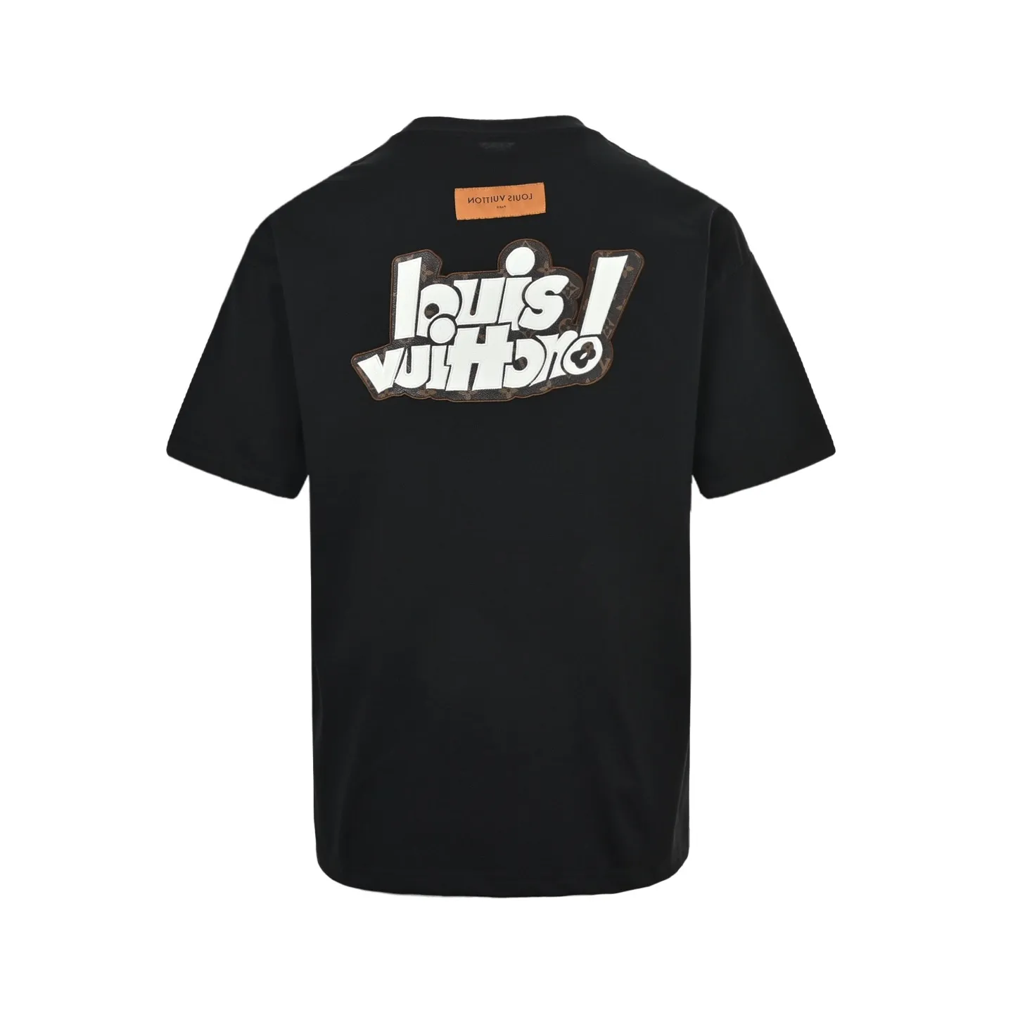 Louis Vuitton/Louis Vuitton front and rear leather letter short sleeves